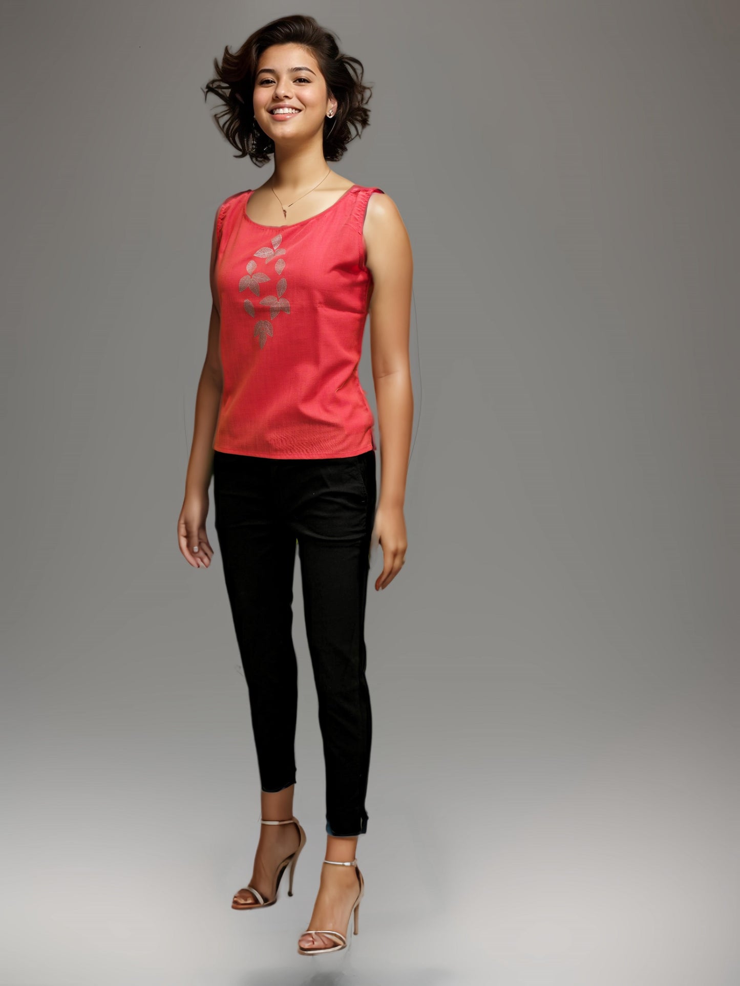 Aabandh's Sleevless Top - Parn ( Ruby Cotton )