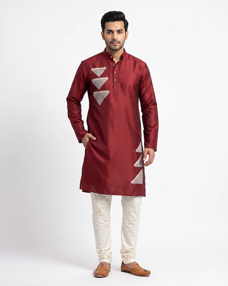 Gents Kurta – Pyramid Maroon