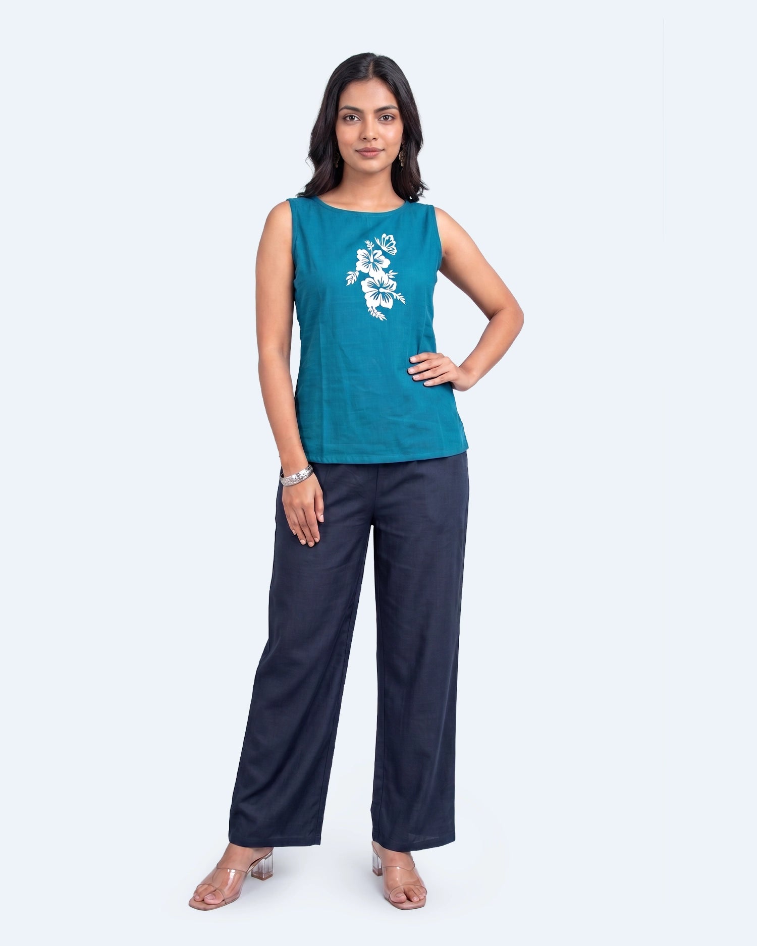 Hibiscus Mist – Soft Cotton Crop Top
