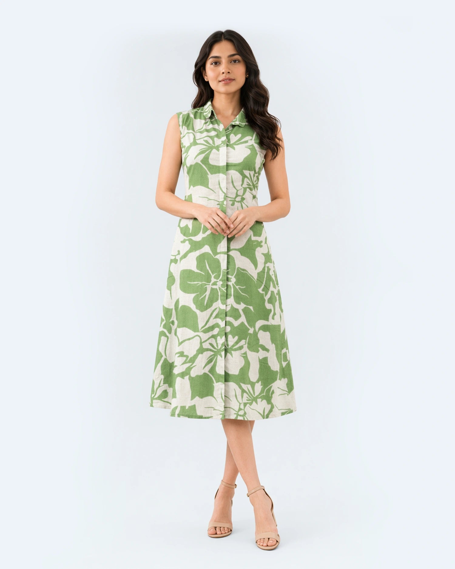 One Piece-Collar Cotton Jaipur (Green)