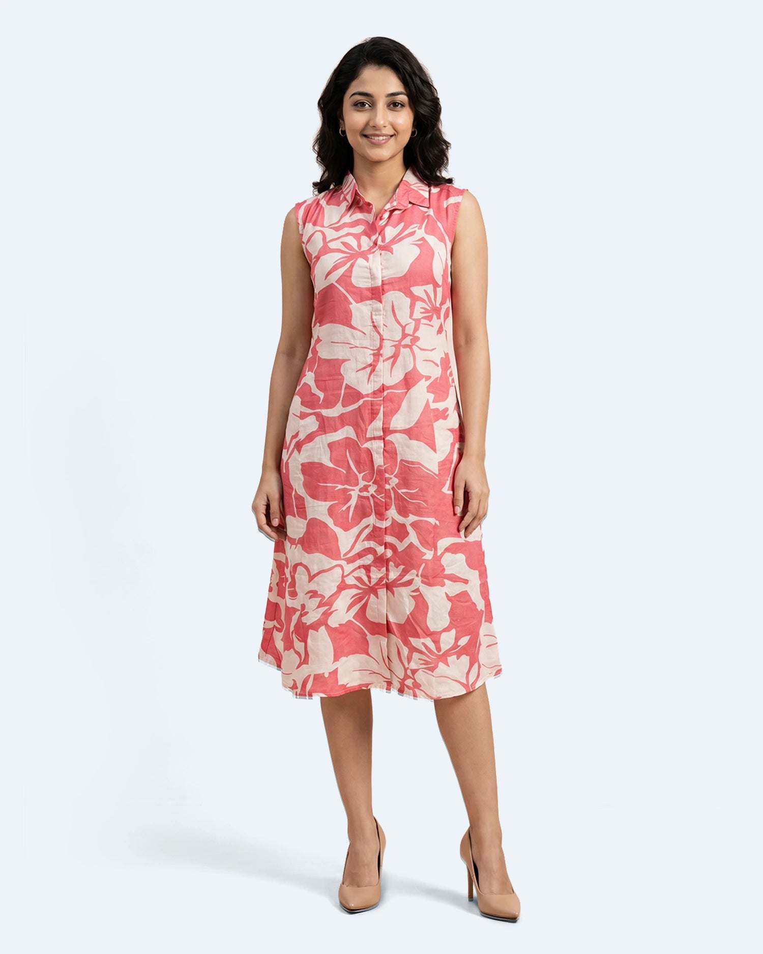 One Piece-Collar Cotton Jaipur (Peach)