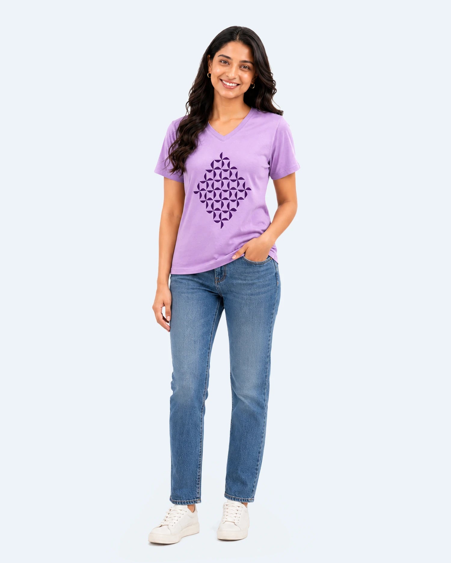 T-Shirts | Geomatric (Lavender)