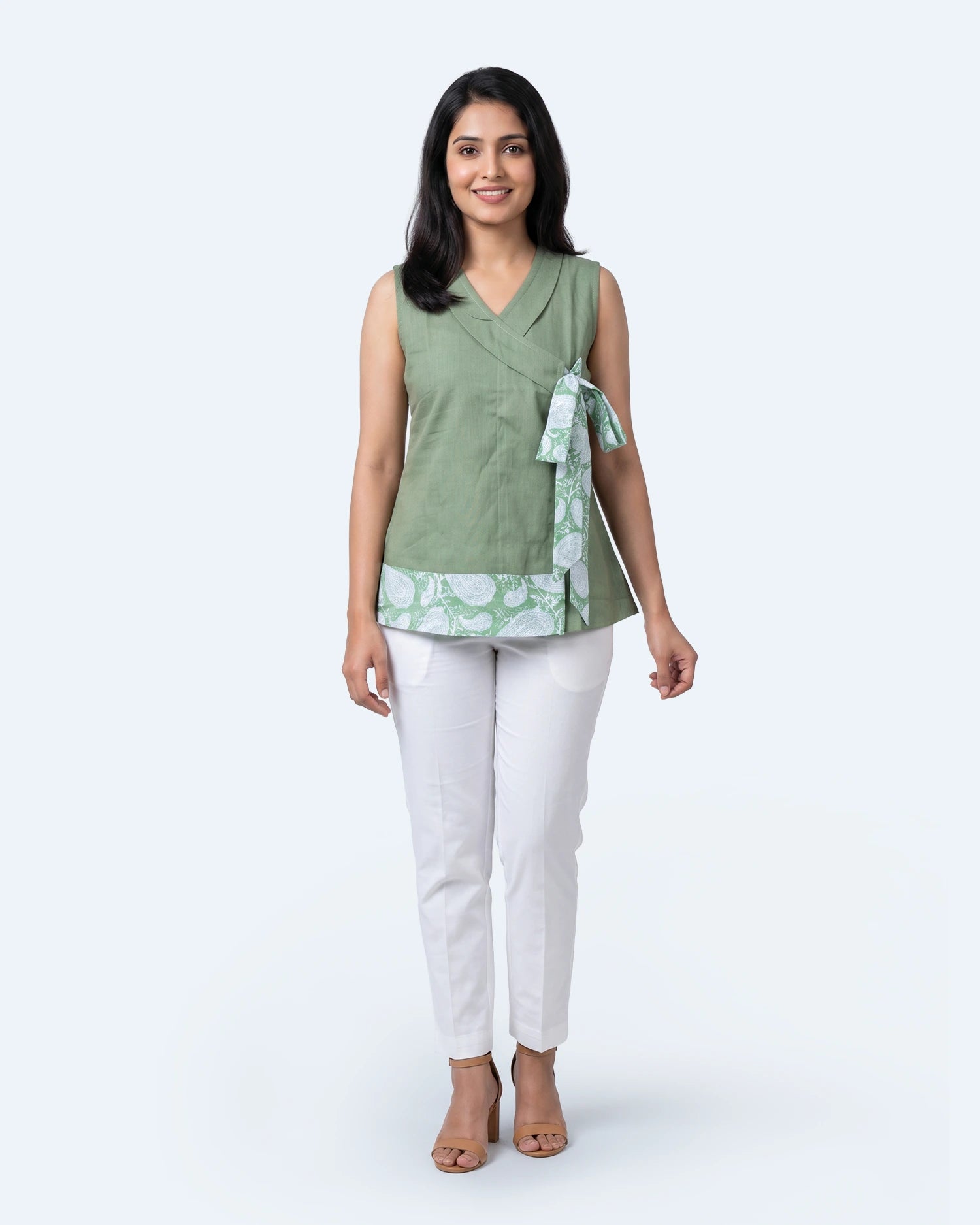 Trendy Knot Top - Olive Green