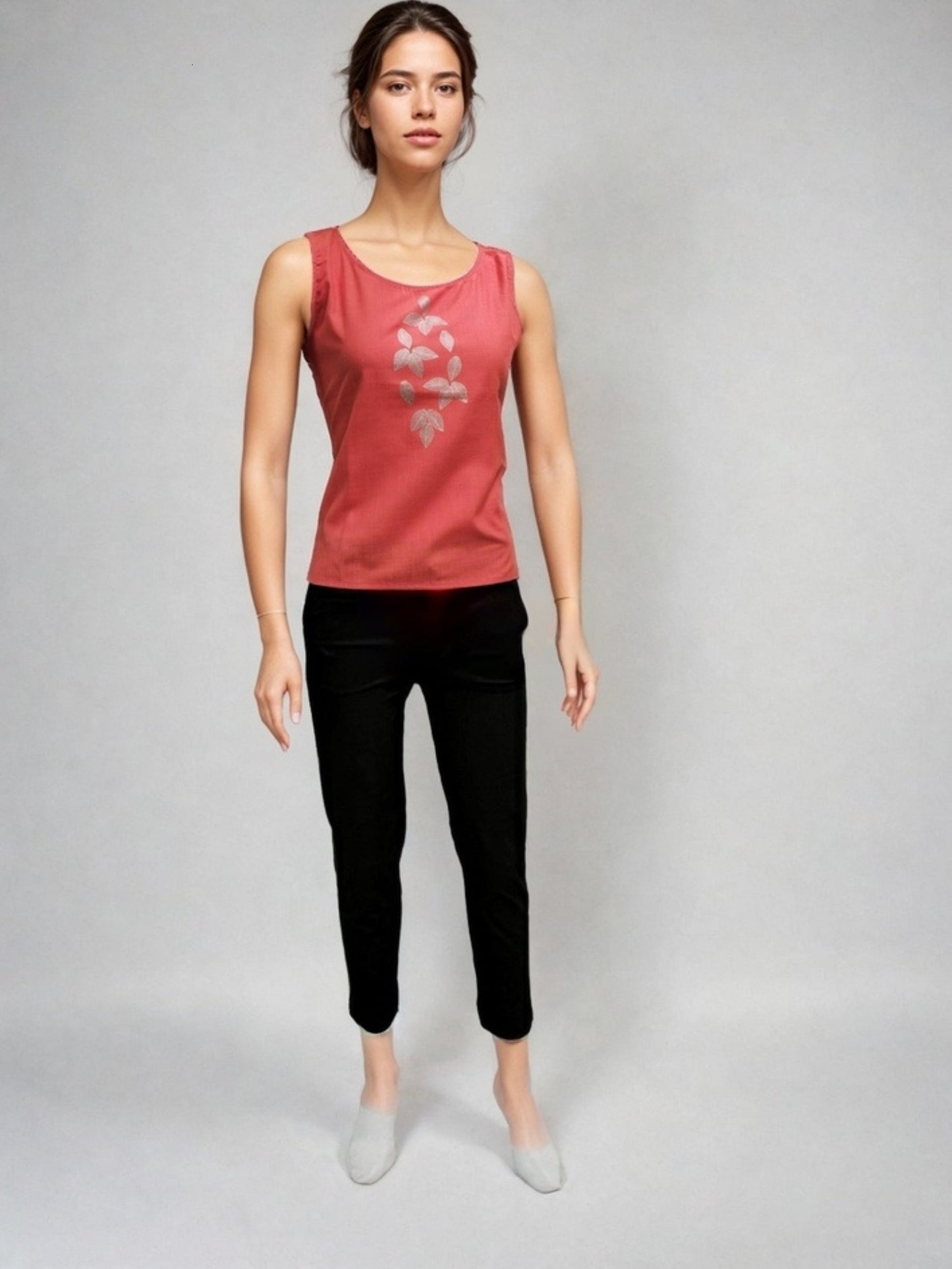 Aabandh's Sleevless Top - Parn ( Ruby Cotton )