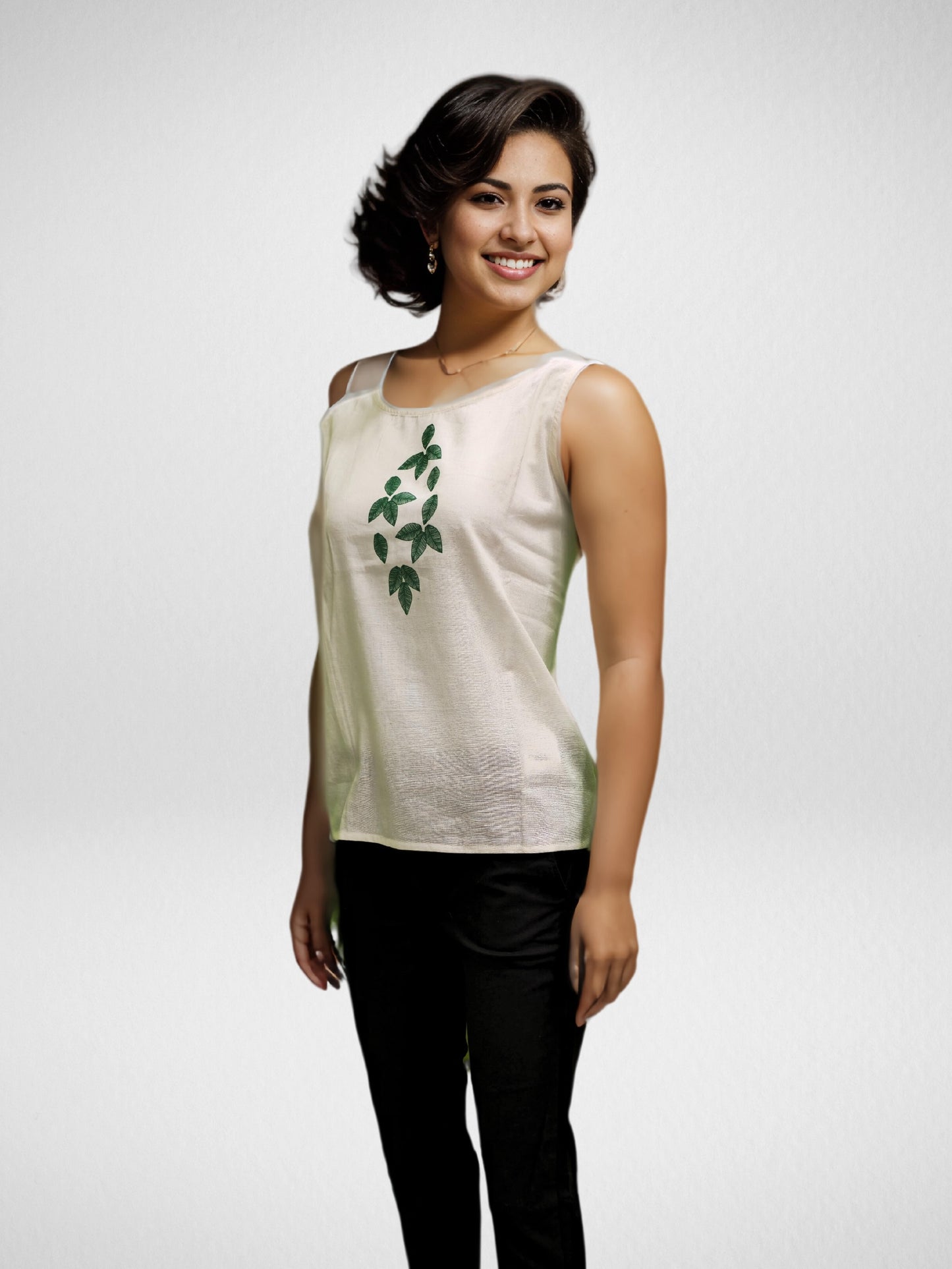 Aabandh's Sleevless Top - Parn (Cotton Linen)