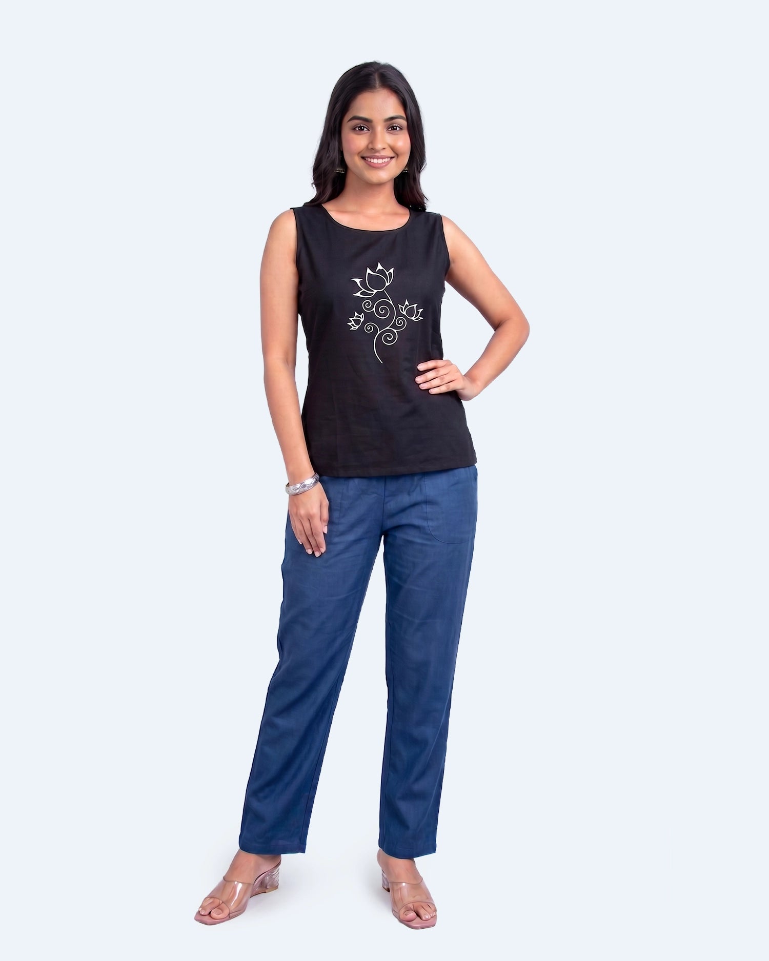 Crop Top – Lotus Sparkle Design