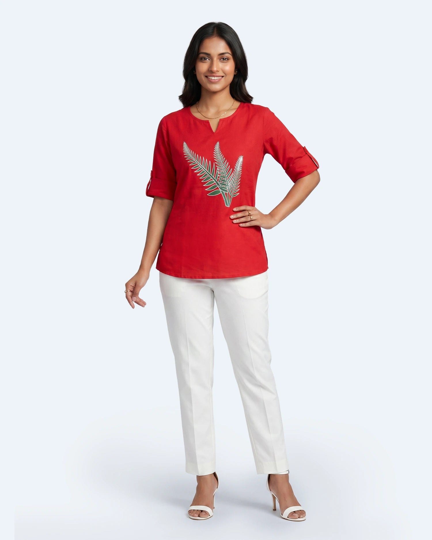 Fern Elegance - Red