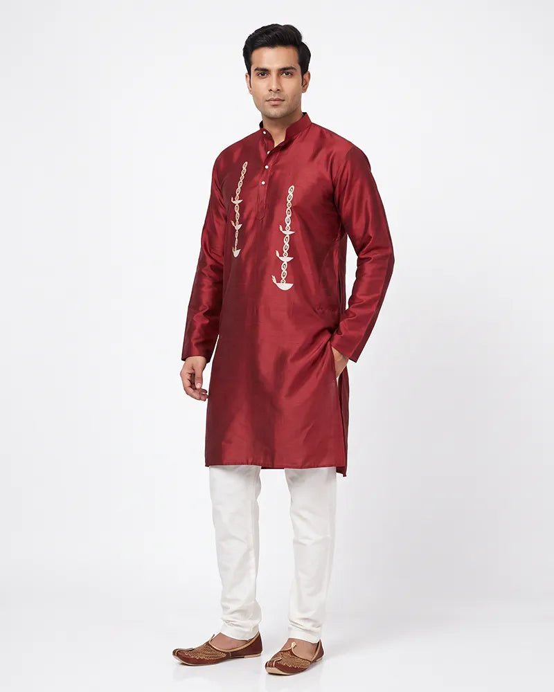 Gents Kurta-Deepmaal (Maroon)