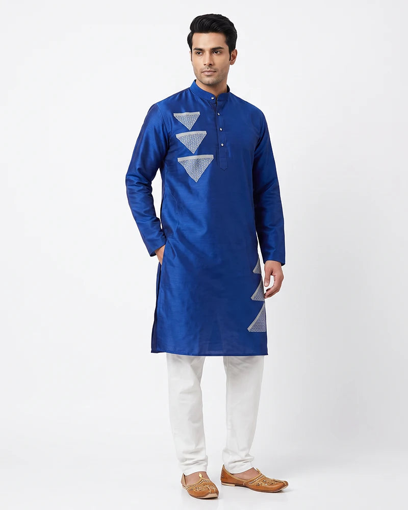 Gents Kurta – Pyramid Dark Blue