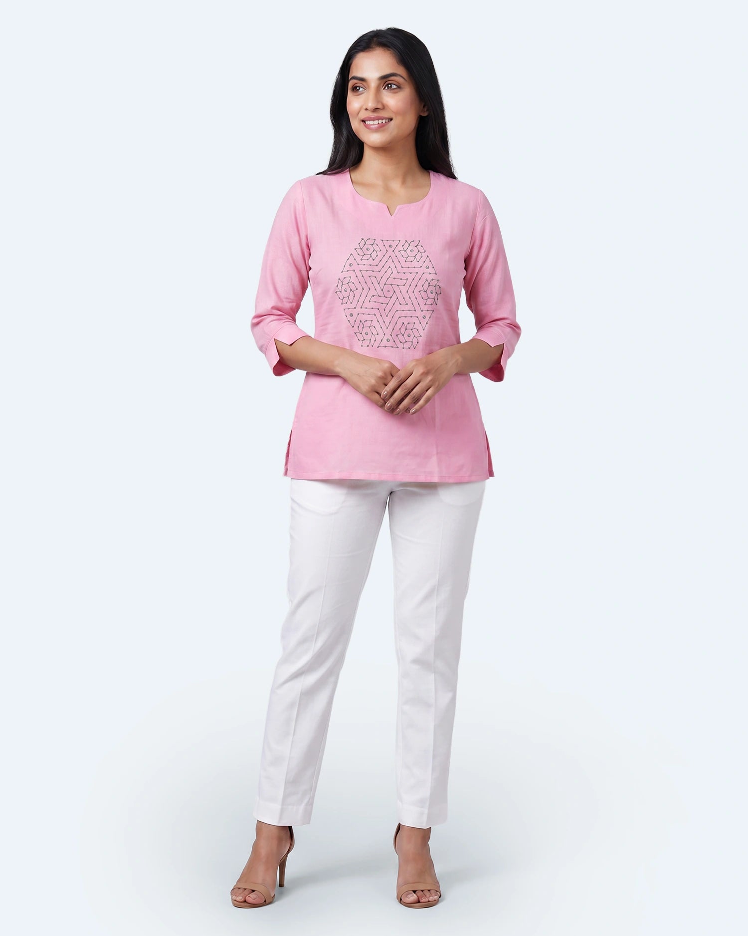 Rangoli Collection | Thipkyanchi Rangoli - Baby Pink