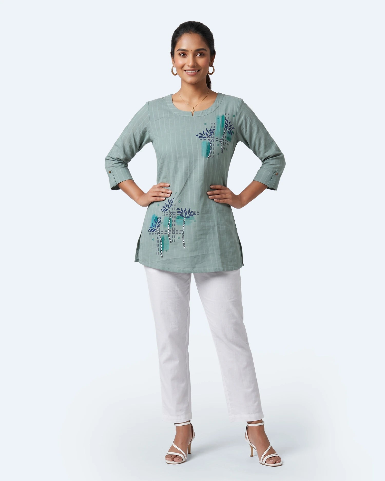 Saajrekha - Dark Aqua Green