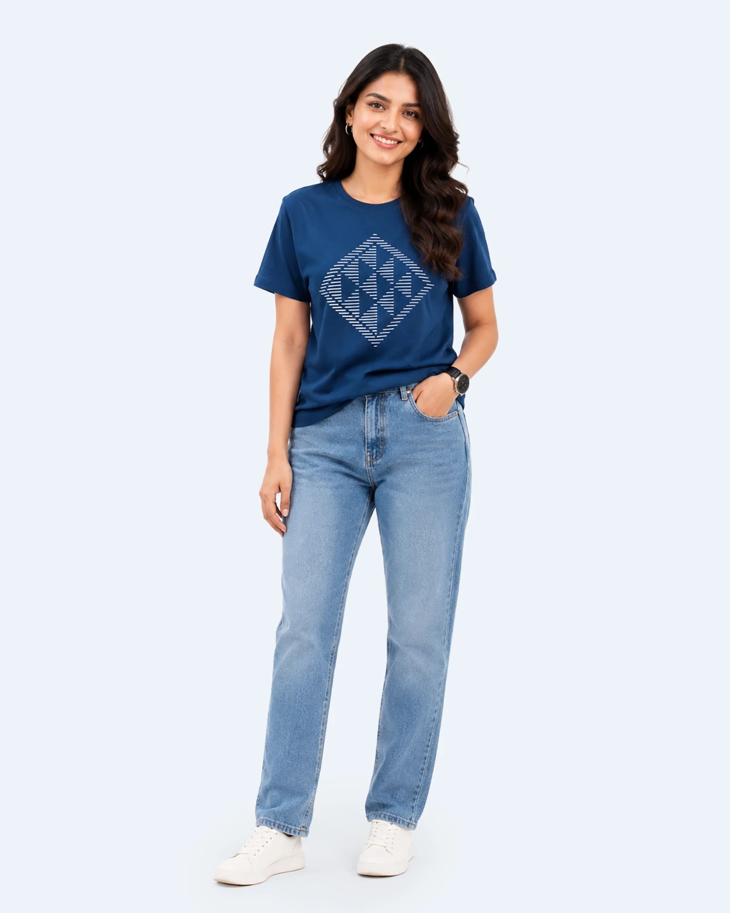 T-Shirts | Pure Cotton Ink Blue