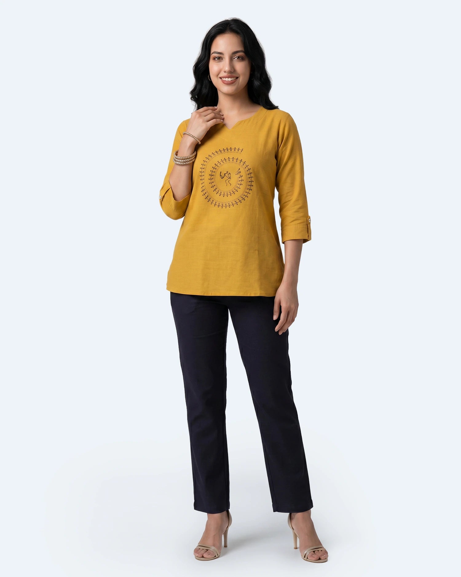 Warli | Tarpa Design - Mustard